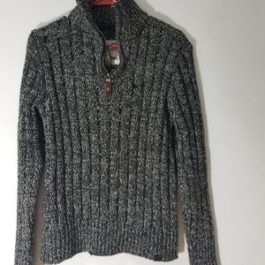 Superdry Half Zip Chunky Knit Pullover Sweater M